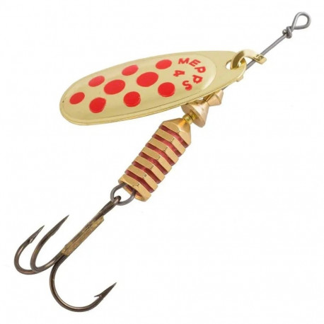 Spinner MEPPS COMET-4 8,0g kuld/punased täpid