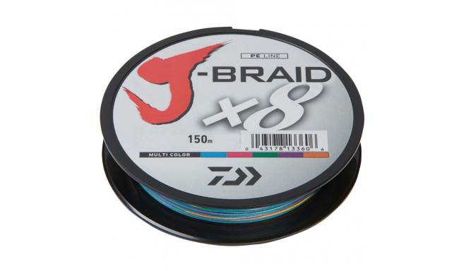 Braided fishing line Daiwa J-Braid X8 0.06mm 150m multi colour