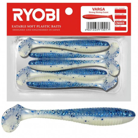 Soft lure Scented Ryobi Varga 75mm CN005 5pcs