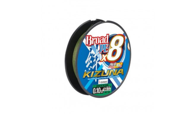 Braided fishing line Kizuna PE X8 Dark Green 0,12mm 135m