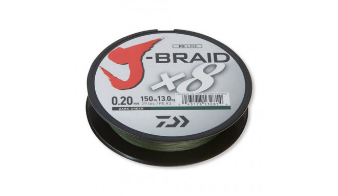 Nöör Daiwa J-Braid X8 0.06mm 150m dark green