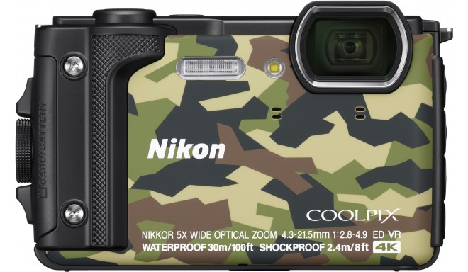 Nikon Coolpix W300 Holiday Kit, camouflage