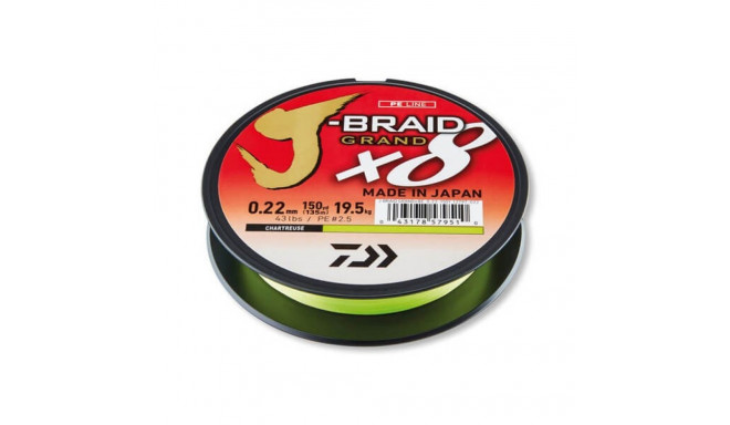 Braided line Daiwa Grand X8E 0.06mm 135m chartreuse