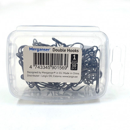 Merganser Hi-Carbon terasest topeltkonks, suurus 1, 50 tk