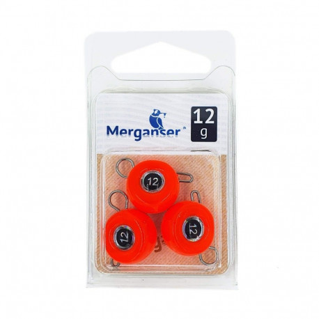 Jig sinker FB, 12 g, red, 3 pcs, Merganser