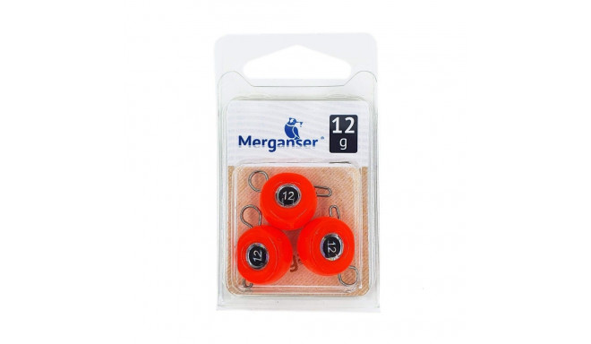 Jig sinker FB, 12 g, punane, 3 tk, Merganser