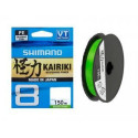 Braided fishing line Shimano Kairiki PE Mantis green 150m 0,215mm 20,80kg