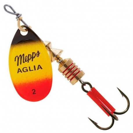 Spinner MEPPS AGLIA FURIA-2 4,5g must/kollane/punane