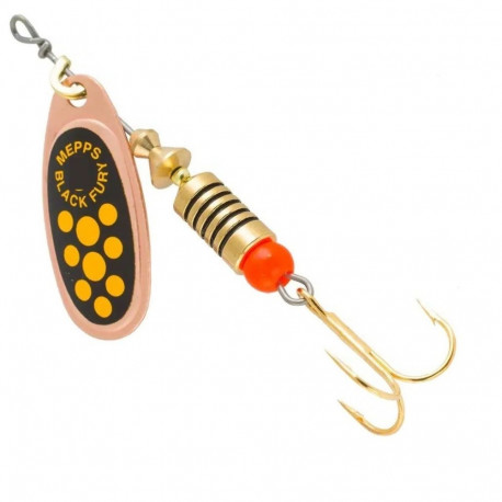 Spinner BLACK FURY-3 6,5g copper/yellow dots, MEPPS
