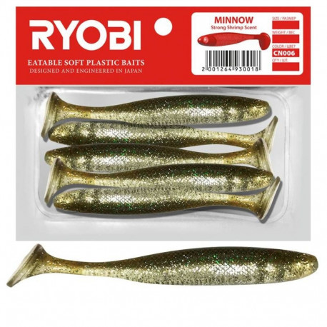 Silikoonlant söödav Ryobi Minnow 76mm CN006 5tk