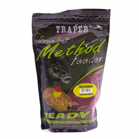 Groundbait TRAPER Method Feeder Ready Fresh Strawberry 750g