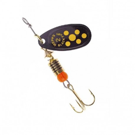 Spinner BLACK FURY-2 4,5g mustad/kollased täpid