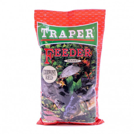 Groundbait TRAPER Sekret Feeder 1kg Raudona