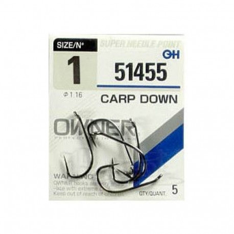 Hook Carp Down, 51455 - 1, black chrome