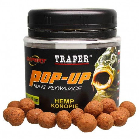 Groundbait TRAPER Floating Boilies Hemp 12mm 50g