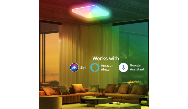 Tellur Smart WiFi Ceiling Light, RGB 24W, Square, White