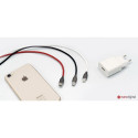 Silicone cable USB - Micro USB (black, 2m)