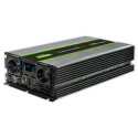 Qoltec 51923 Pure Sine Wave Inverter Monolith | 3000W | 6000W | 24V to 230V | LCD