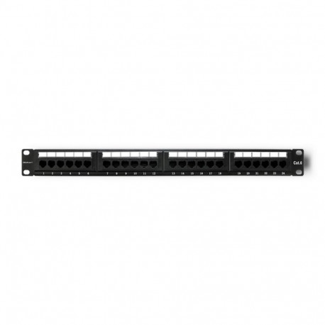 Qoltec Patch Panel RACK | 24 Ports | cat.6 UTP | Black