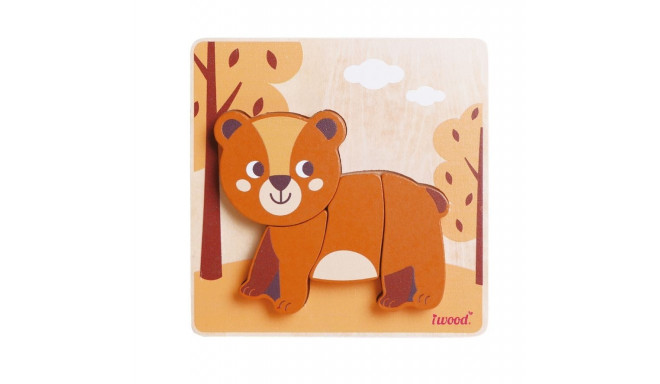 Animal puzzle Bear wooden