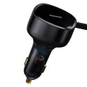 Baseus car charger Enjoyment Retractable 2w1 30W black with cable 1x USB-C 1x Lightning