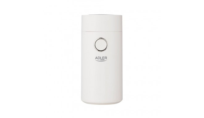 Adler | Coffee grinder | AD4446wg | 150 W | Coffee beans capacity 75 g | Lid safety switch | White