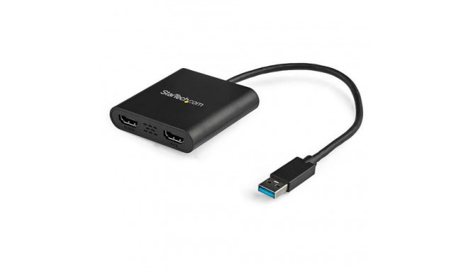 StarTech.com USB 3.0 to Dual HDMI Adapter - 1x 4K 30Hz &amp; 1x 1080p - External Video &amp;