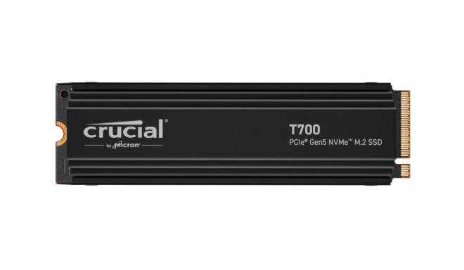SSD|CRUCIAL|T700|2TB|M.2|PCIe Gen5|NVMe|TLC|Write speed 11800 MBytes/sec|Read speed 12400 MBytes/sec