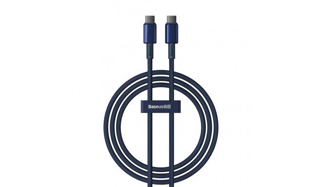 Baseus Tungsten Gold USB-C / USB-C cable 100W 1m - navy blue