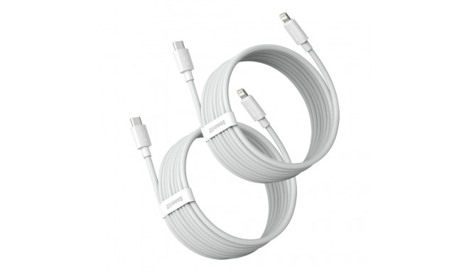 Baseus Simple Wisdom Lightning / USB-C cable 20W 1.5 m 2 pcs - white