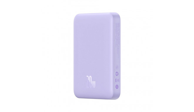 Baseus Magnetic Mini Inductive Powerbank 10000mAh 20W - Purple + USB-C - USB-C Cable