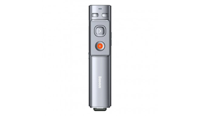 Baseus Orange Dot Wireless Presentation Laser Pointer - Gray (without batteries)