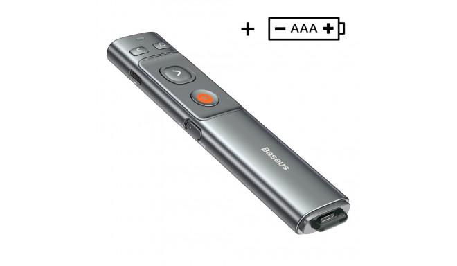 Baseus Orange Dot wireless laser pointer for presentations - gray (with battery)