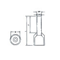 Insulated Cord End Terminal for 6mm2/10AWG Cable, 100pcs