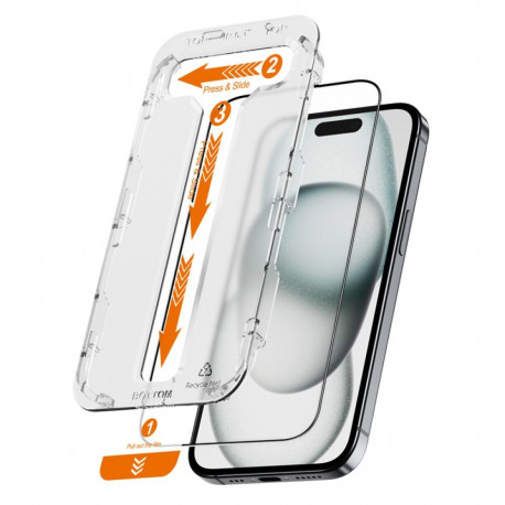 Crong EasyShield 2-Pack - Szkło hartowane z aplikatorem iPhone 16 Plus / iPhone 15 Plus (2 sztuki)