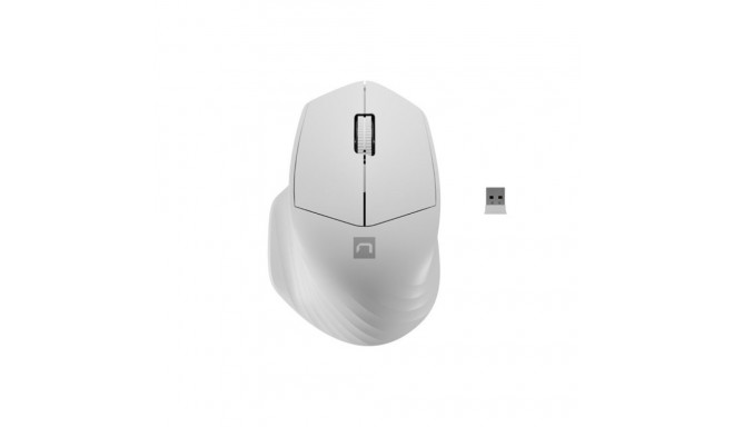 MOUSE NATEC SISKIN 2 SILENT WIRELESS 1600DPI BLUETOOTH 5.0 + 2.4GHZ WHITE