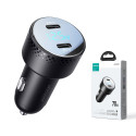 Joyroom JR-CCD02 car charger 2x USB-C | 70W | LED | black