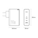 Baseus GaN5 Pro fast charger 2xUSB-C + USB 140W EU black (CCGP100201)