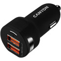 CANYON car charger C-04 2.4A/2USB-A Black