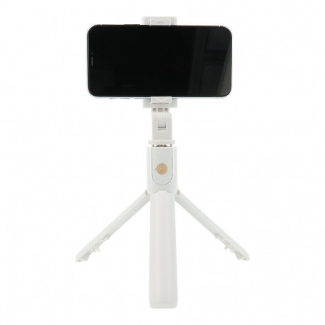 RoGer 2in1 Selfie Stick + Tripod Telescopic Stand with Bluetooth Remote Control White