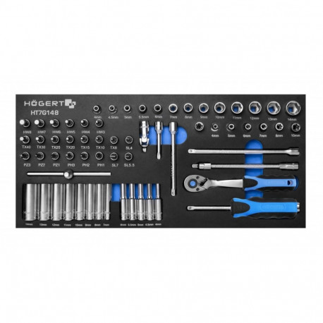 Tööriistakäru 7 sahtlit koos tööriistadega, 258 osa