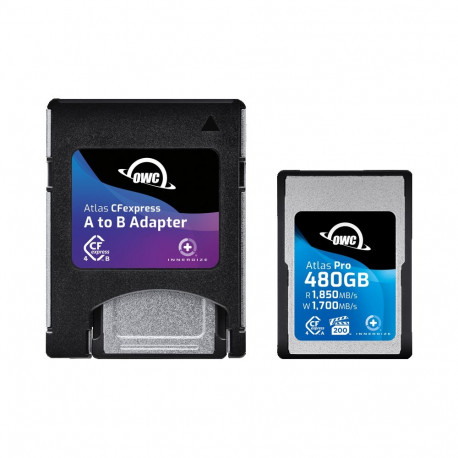 OWC CFexpress 4.0 Atlas Pro R1850/W1700/VPG200 (Type A), CFX A to B adapter incl. 480GB