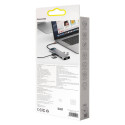 Hub 11in1 Baseus Metal Gleam Series, USB-C to 3x USB 3.0 + 2x HDMI + USB-C PD + Ethernet RJ45 + micr