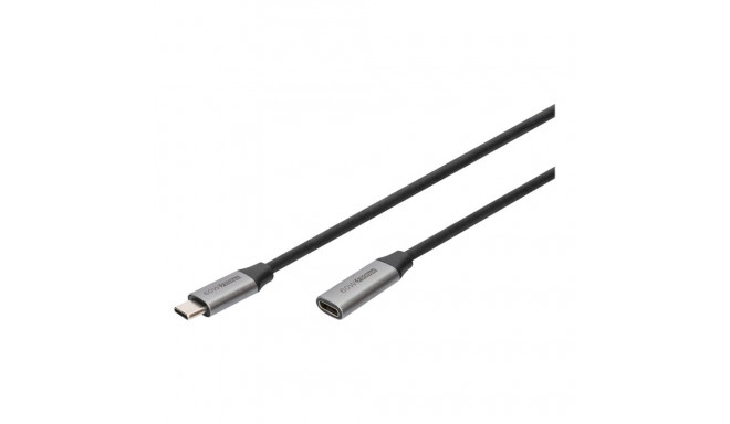 Digitus | USB-C/M to USB-C/F Extension Cable | DB-300230-010-S | USB-C to USB-C USB C, plug | USB-C 