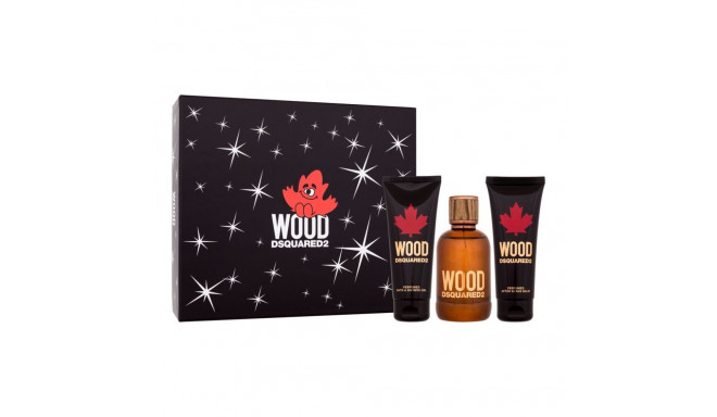 Dsquared2 Wood Eau de Toilette (100ml) (Edt 100 ml + Shower Gel 100 ml + Aftershave Balm 100 ml)