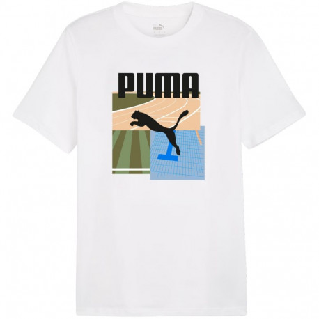 Puma meeste t-särk Graphics Summer Sports Tee II 627909 02 M, valge