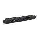 Equip 19&quot; Rack Mount Cable Management Panel, Black