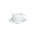 CUP AND SAUCER VERTIC LINE WHITE 240ML