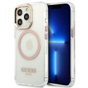 Guess kaitseümbris iPhone 13 Pro Max 6.7" Metal Outline Magsafe, kuldne (GUHMP13XHTRMD)