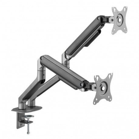 Dual Monitor Desk Mount for 17-32 inch Screens, 9kg Capacity - Grey